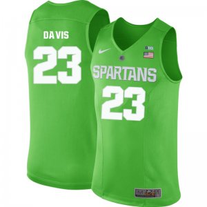 Men Michigan State Spartans NCAA #23 Deyonta Davis Green Authentic Nike Stitched College Basketball Jersey BR32K36CU